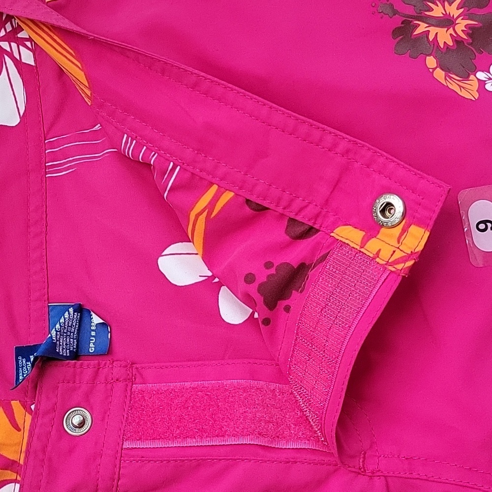 Ocean Pacific OP Pink Tropical Reversible Swim Trunks Shorts - Picture 5 of 8